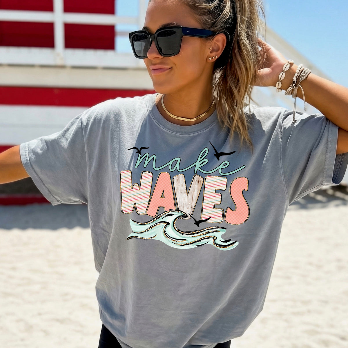 Make waves with birds Sunday Special DTF transfer