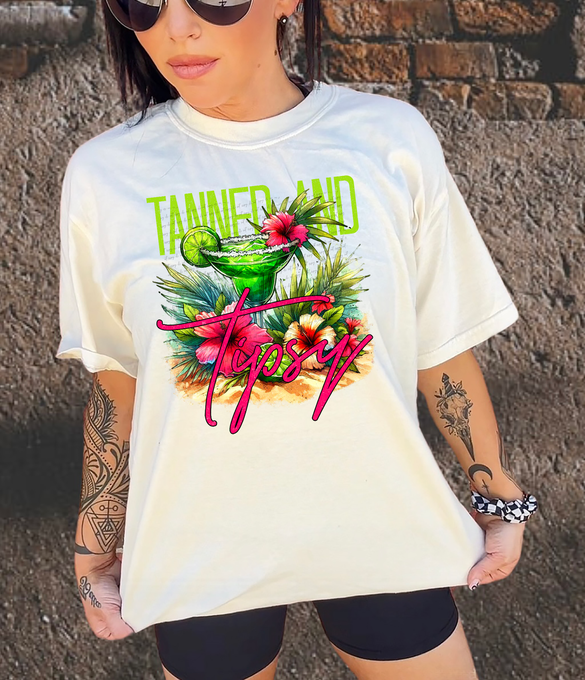 Tanned and tipsy 30411 DTF transfers