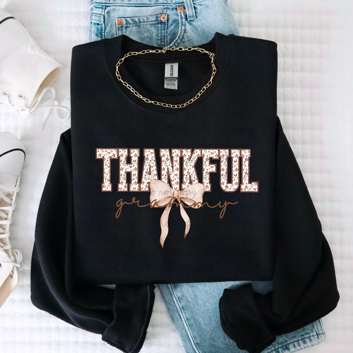 Thankful Grammy bow (MZ) DTF Transfer