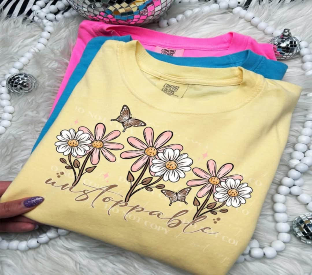 Unstoppable flowers (LINDA) 98389 DTF transfer