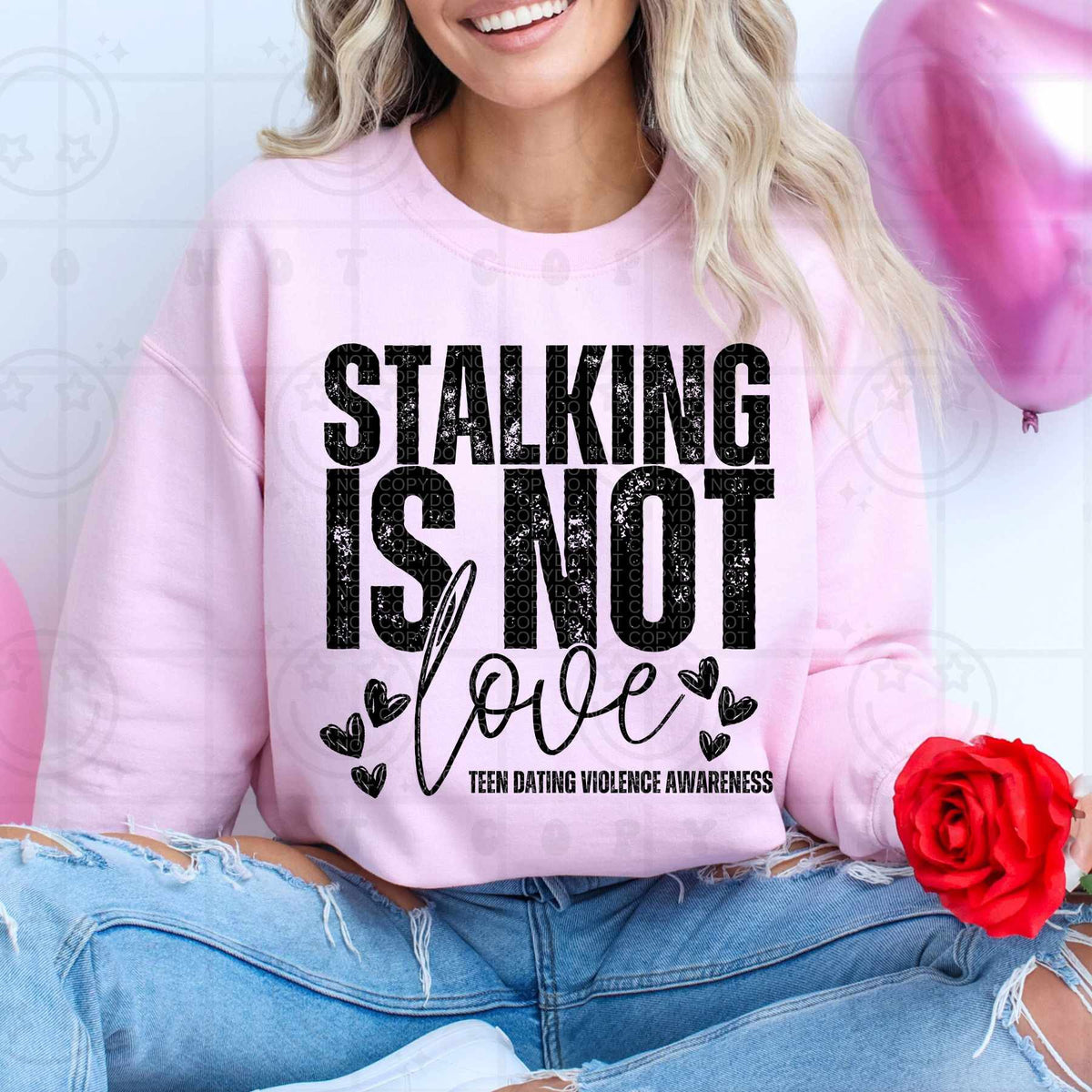 Stalking is not love (HW) 79420 DTF transfer