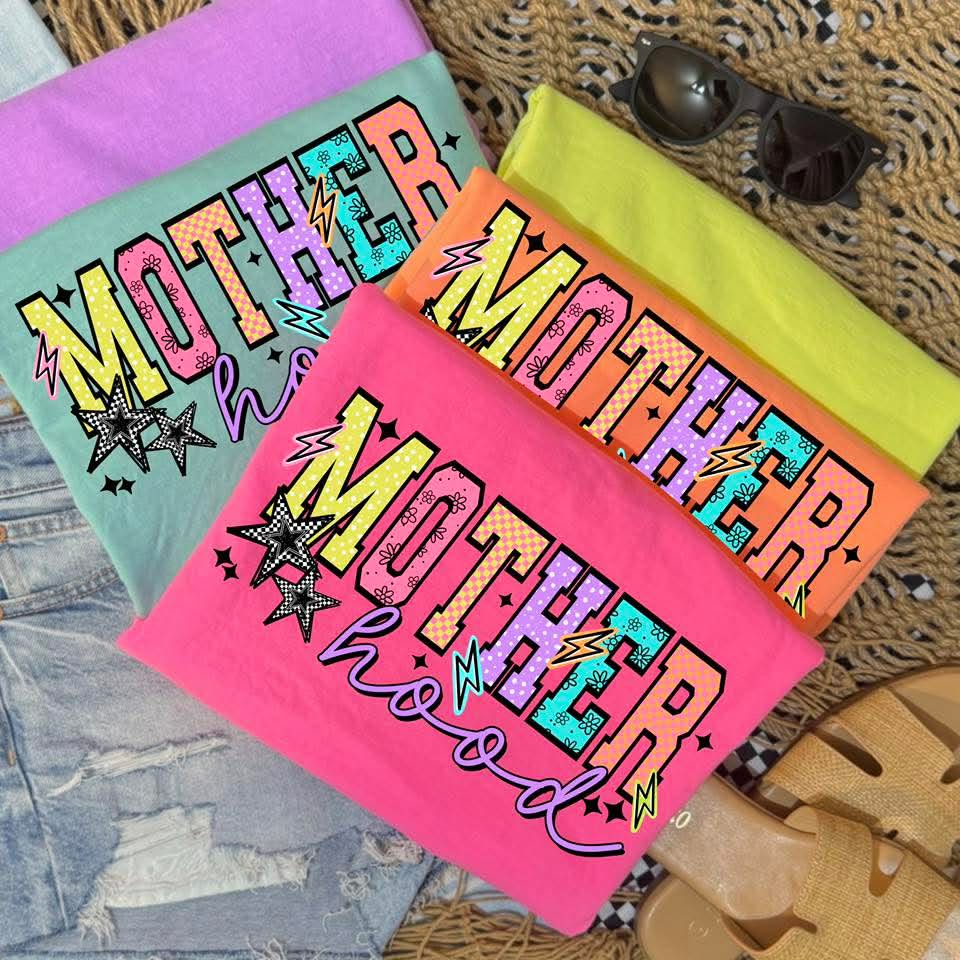 Motherhood colorful stars Sunday Special DTF transfer