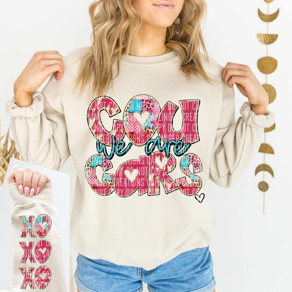 We are cougars valentine filled FRONT (caplinger) 75118 DTF transfer