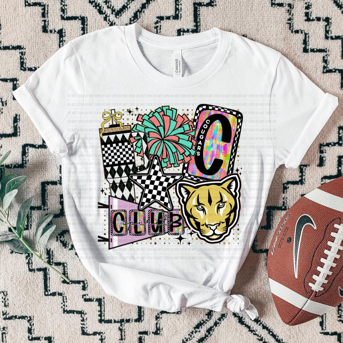 Cougars Club Spirit Collage SSD 112832 DTF transfer