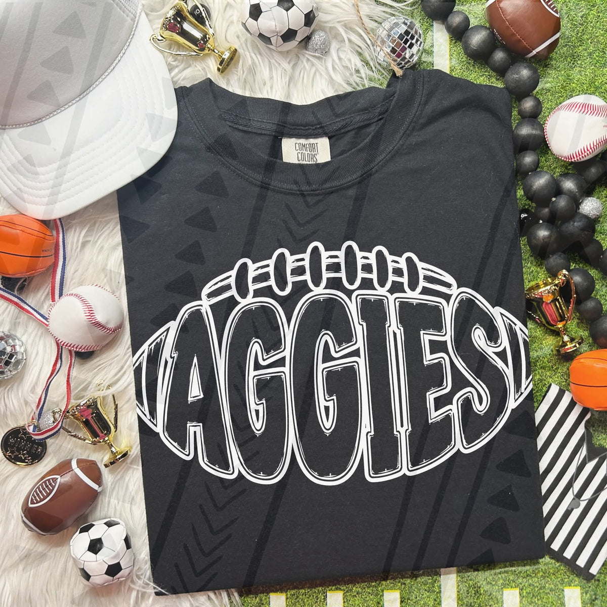 Aggies football WHITE (Kai) DTF Transfer