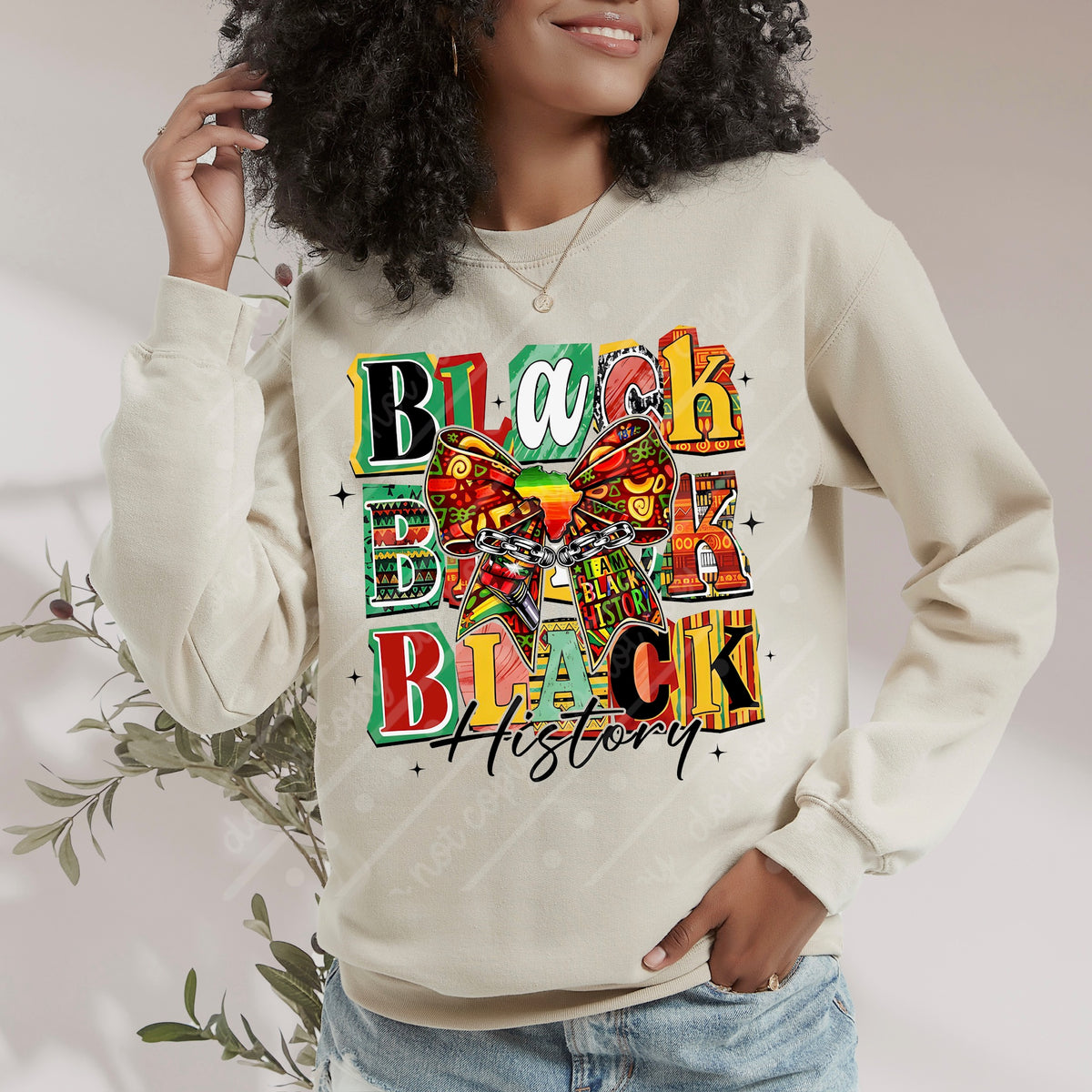 Black History stacked black words DTF Transfer