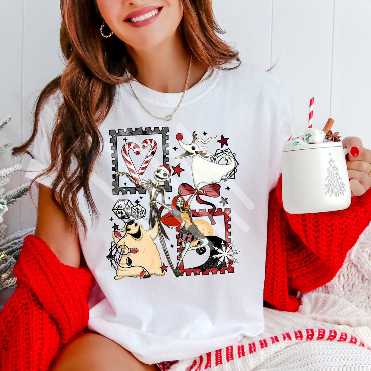 Nightmare christmas stamps exclusive DTF transfer