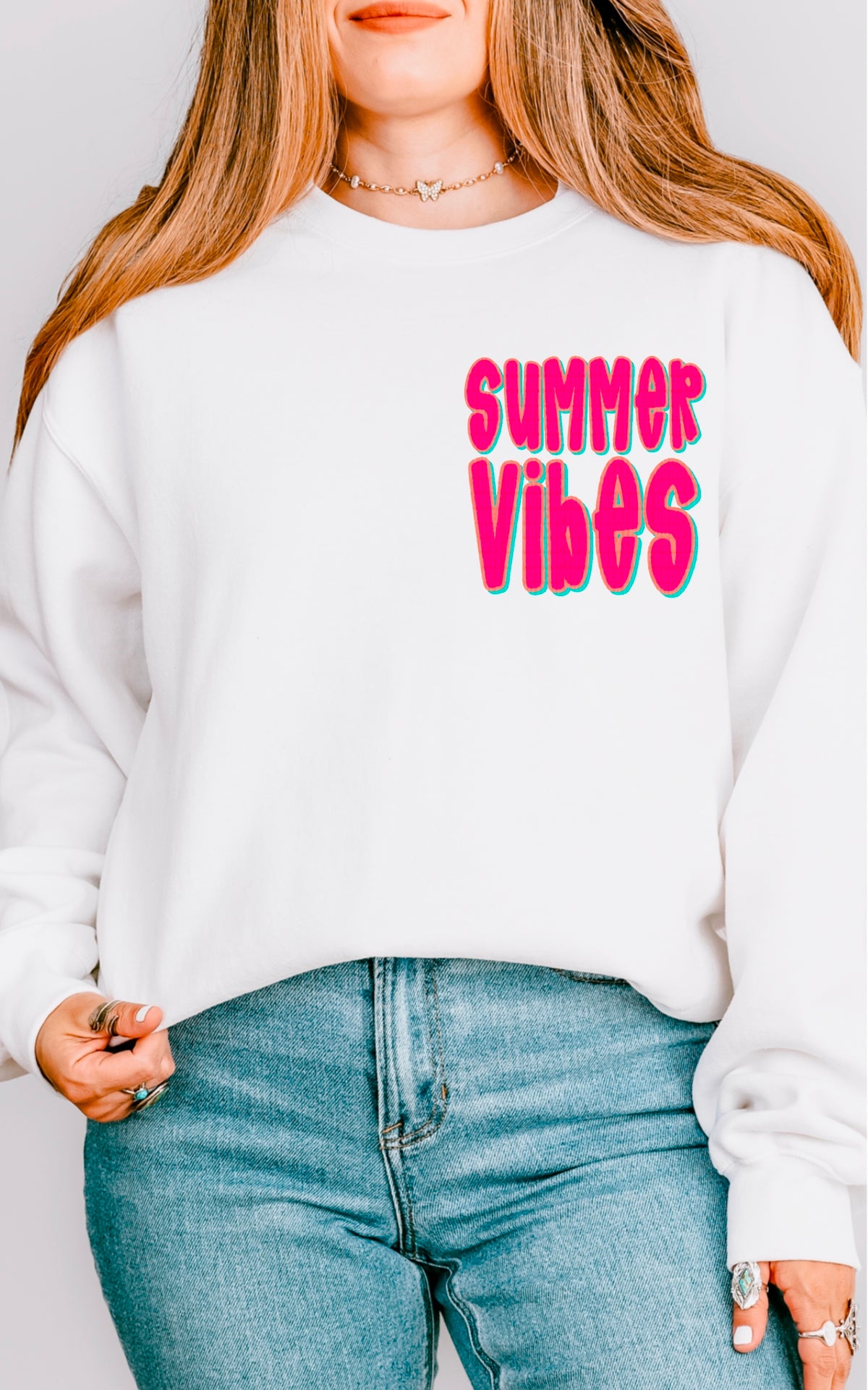 Summer vibes pink 106058 DTF transfer