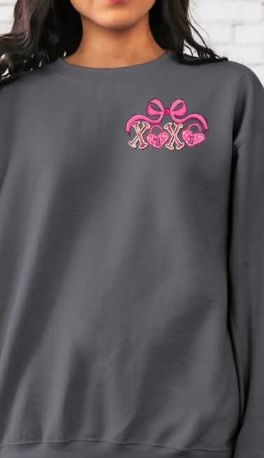Xoxo heart locket pocket (s&g) DTF transfer
