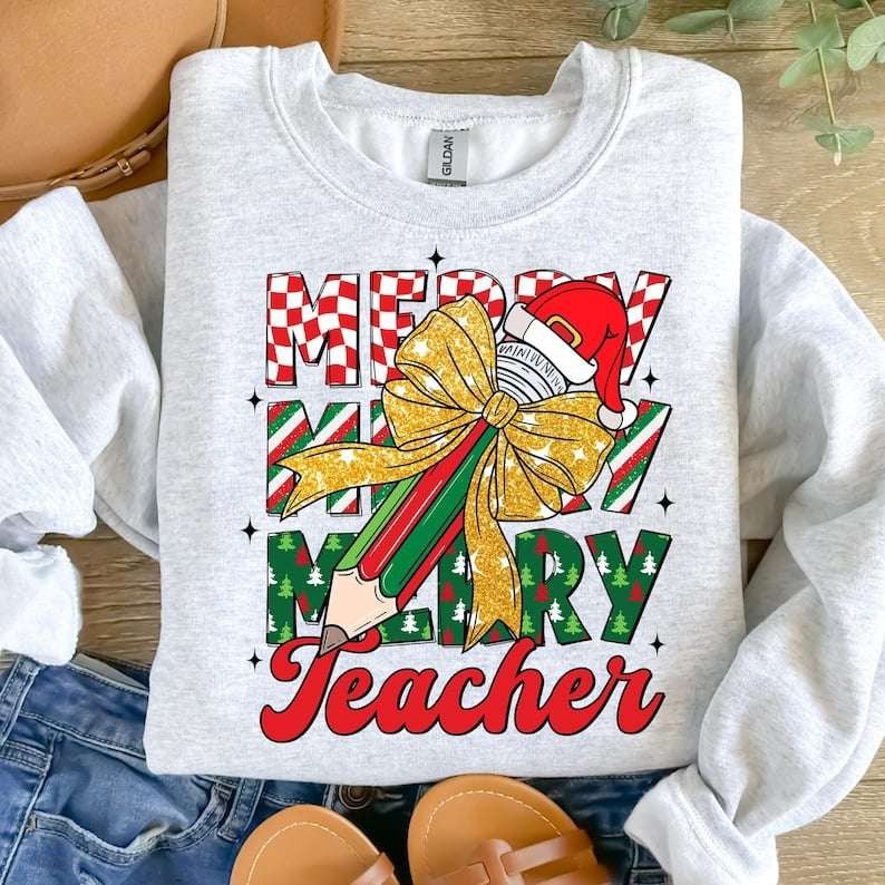 Merry teacher stacked 67926 DTF transfer