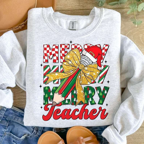 Merry teacher stacked 67926 DTF transfer