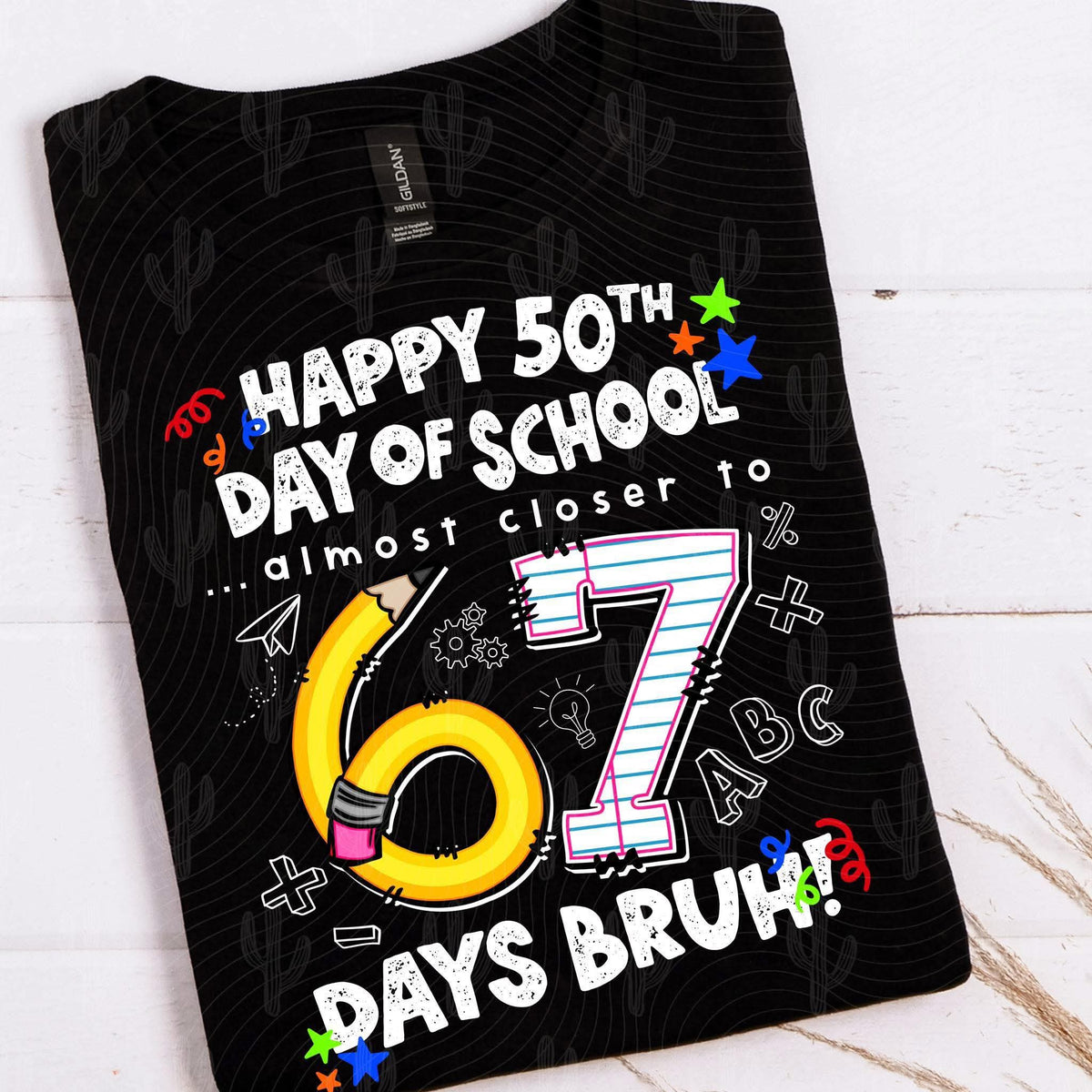 67th day of school (crafti) DTF transfer