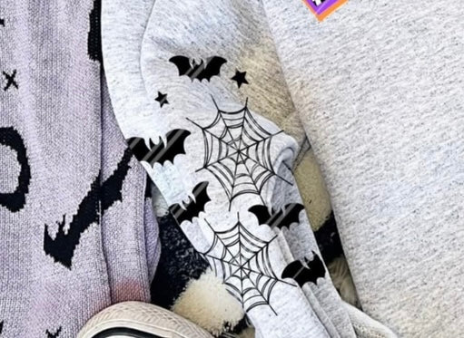 Black bats sleeve (Linda) 109338 DTF transfer