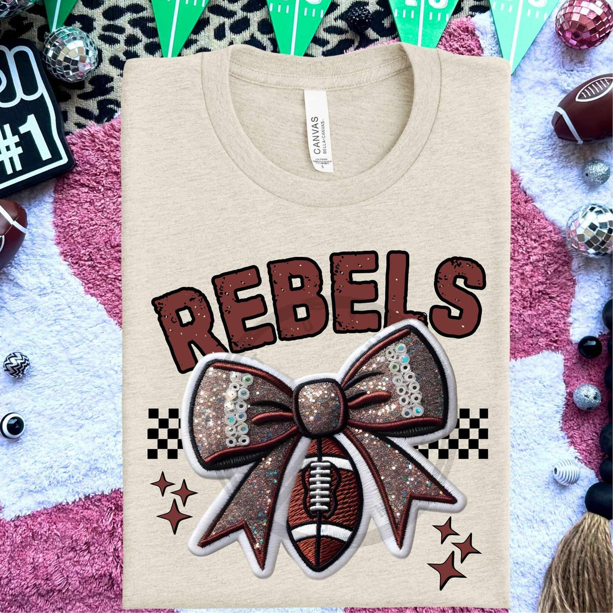 Rebels bow and football (HW) 58359 DTF transfer