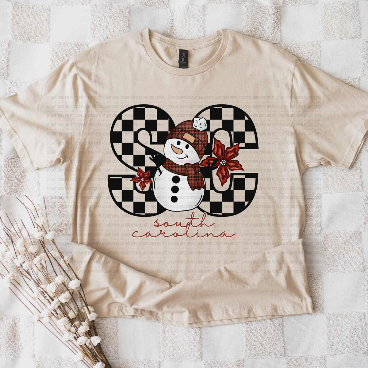 South Carolina snowman checker (REVEL) DTF Transfer