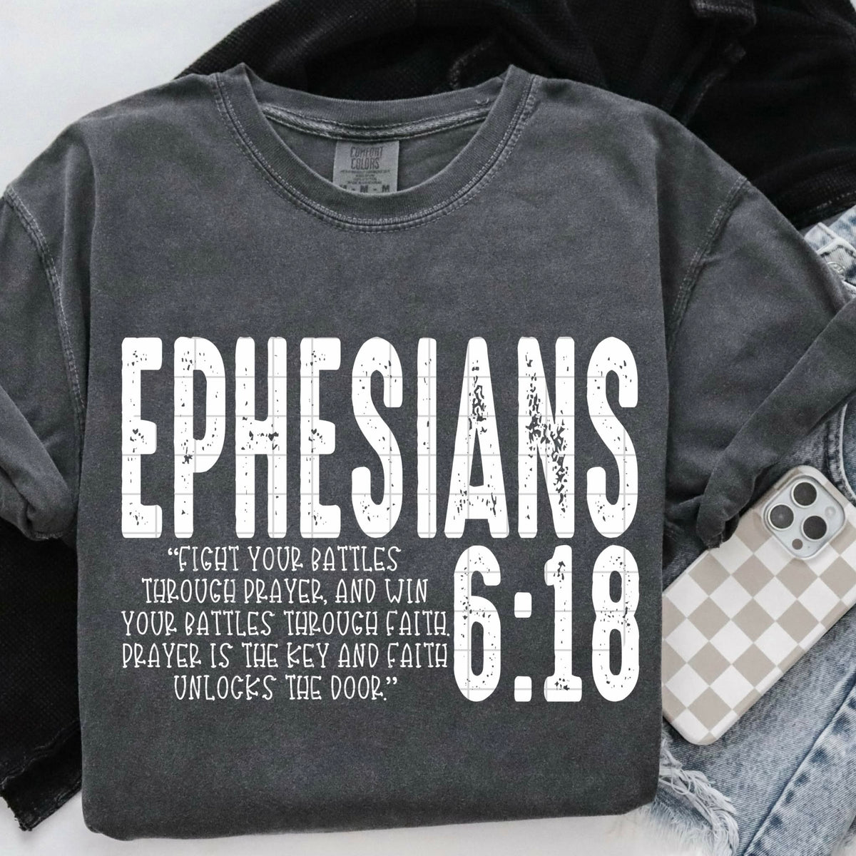 Ephesians 6:18 WHITE (SDD) DTF Transfer