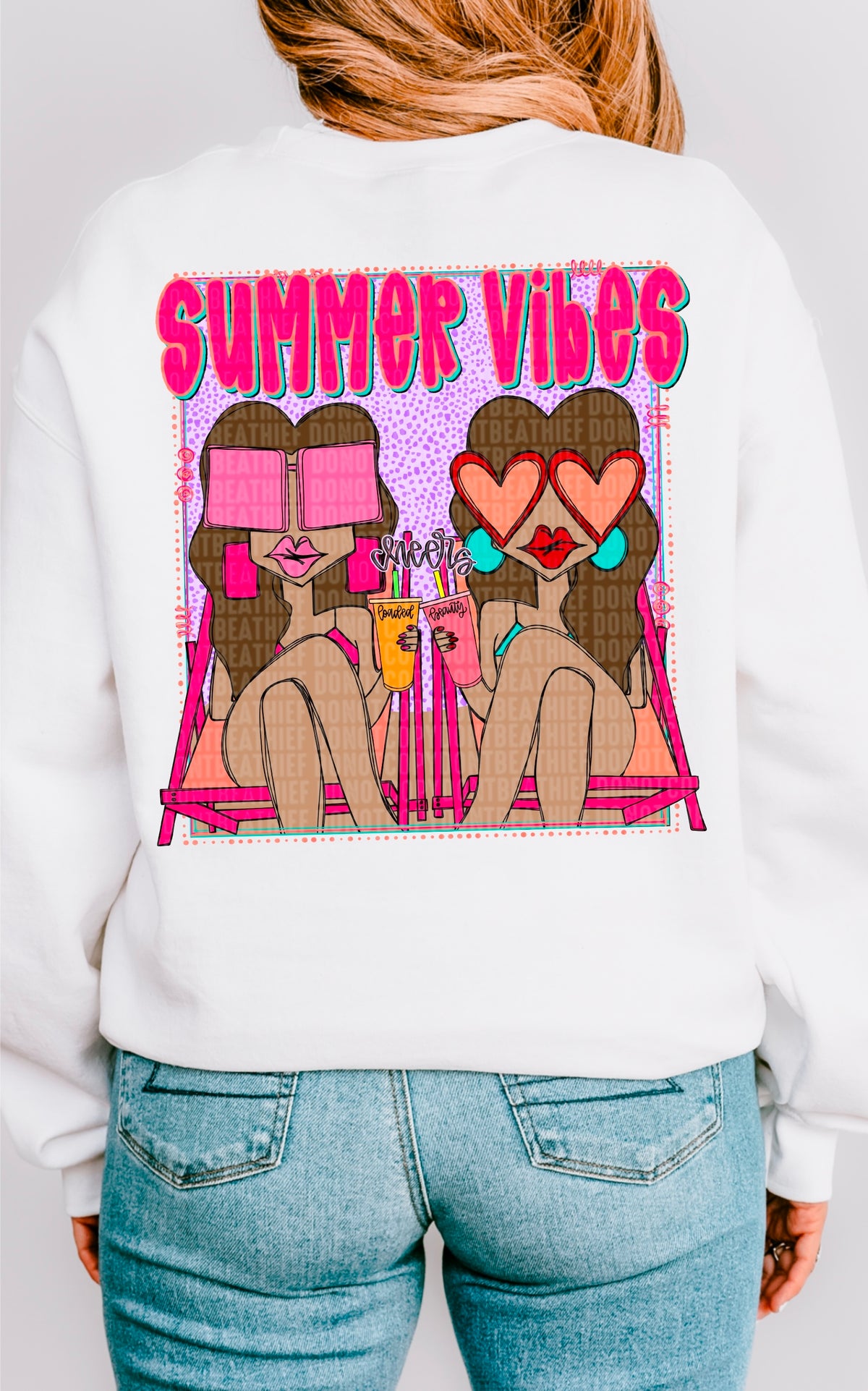 Summer vibes girls 4 106062 DTF transfer