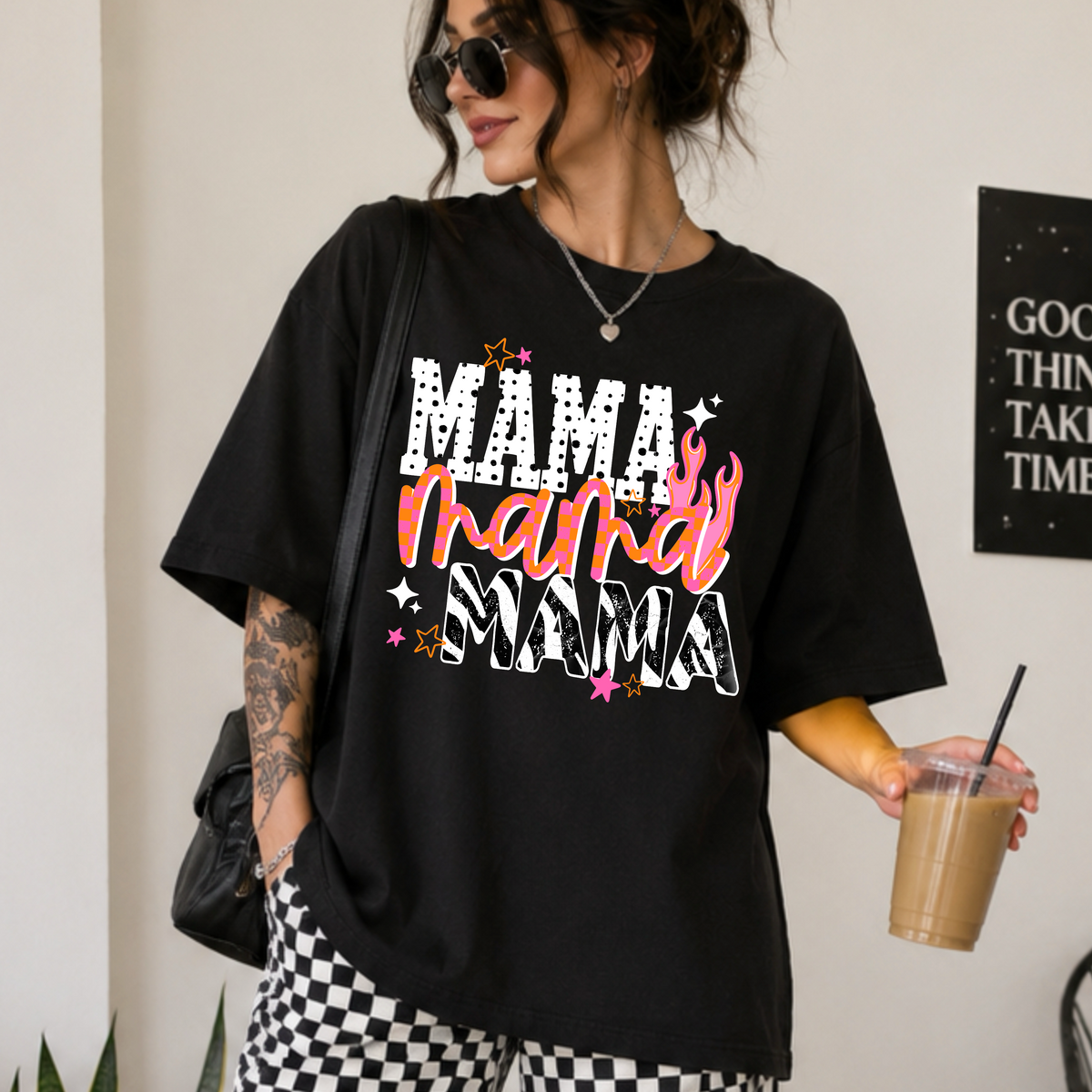 Mama with zebra print (white) (CSC) DTF Transfer