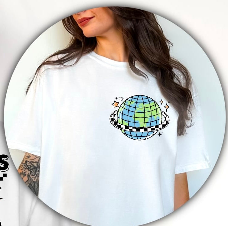 Earth sucks BLACK OUTLINE pocket (CSC) 60643 DTF transfer