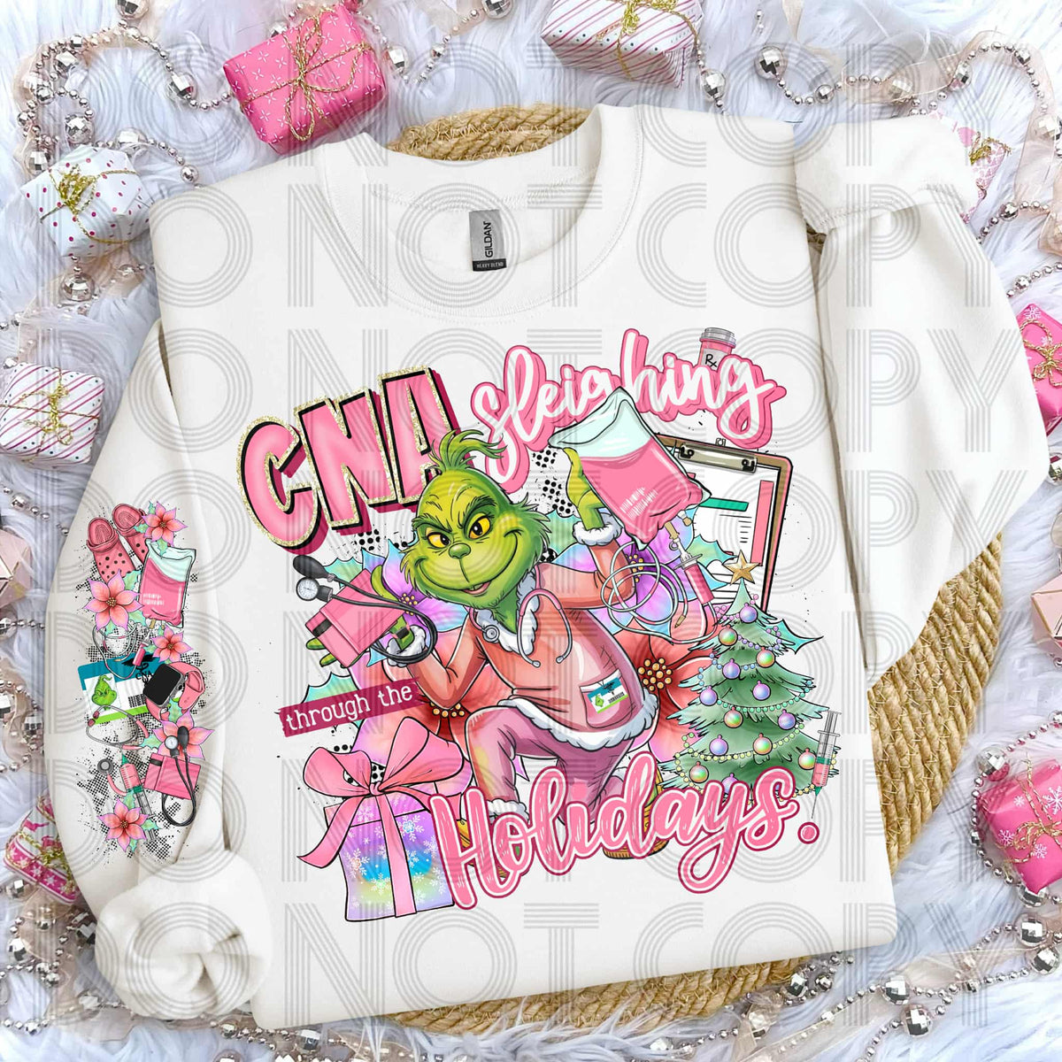 CNA Sleighing through the holidays front only (SSD) 114520 DTF transfer