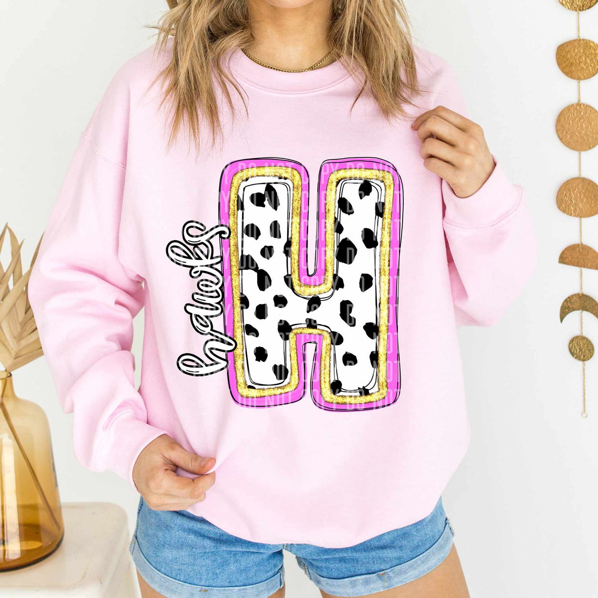 Hawks Polka Font Mascot Caplinger 56197 DTF transfer