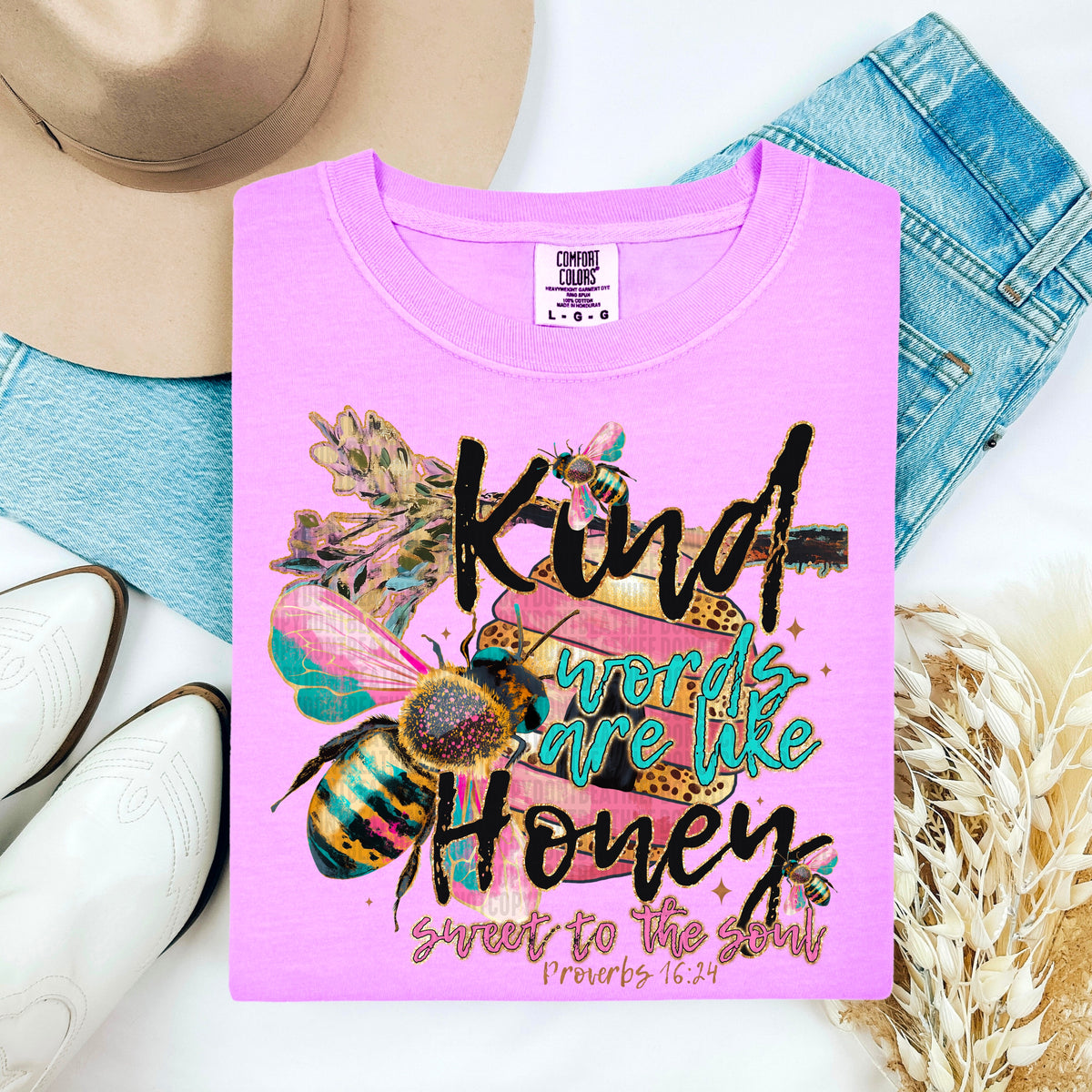 Kind words are like honey 100066 DTF transfer