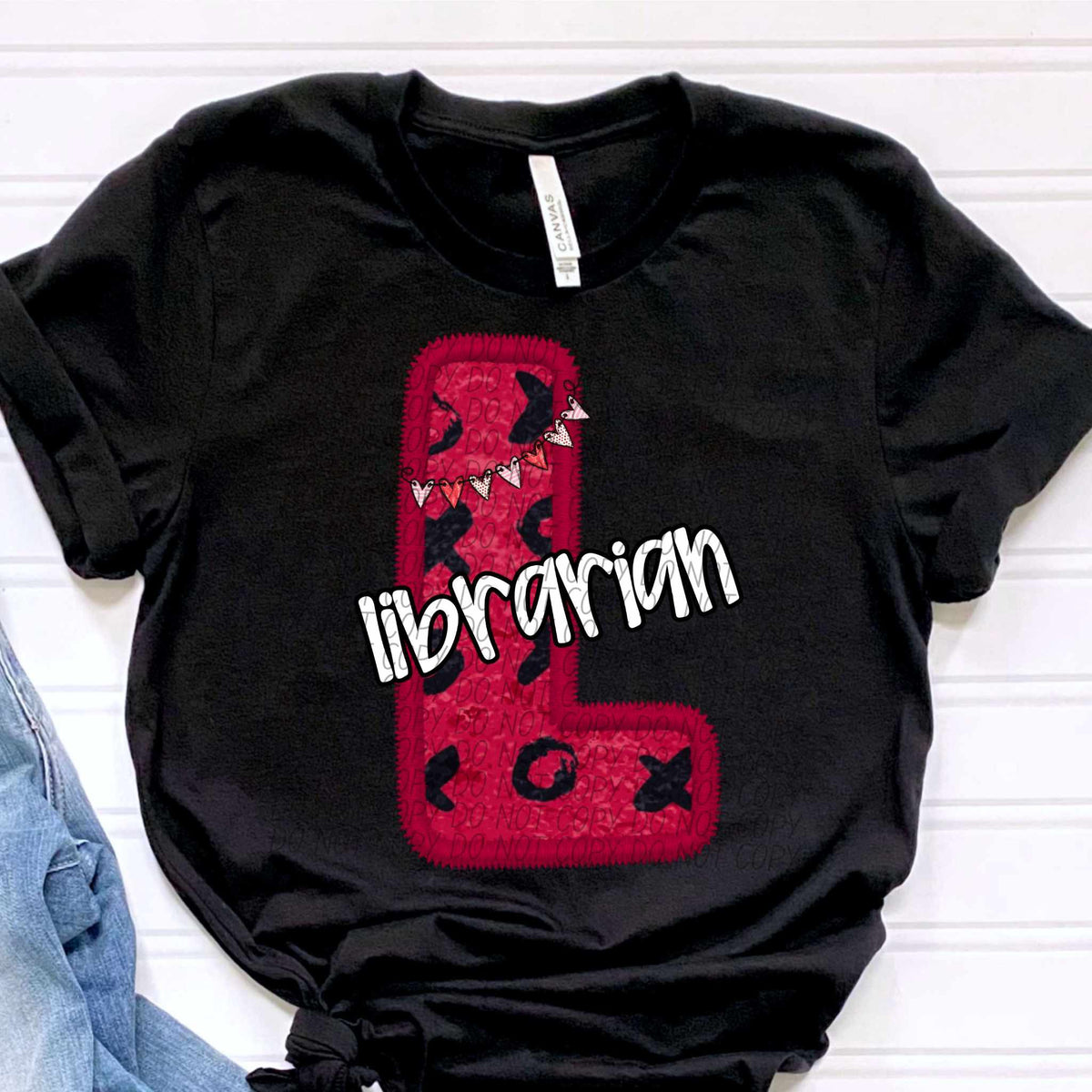 L librarian valentine (CITY) 79143 DTF transfer