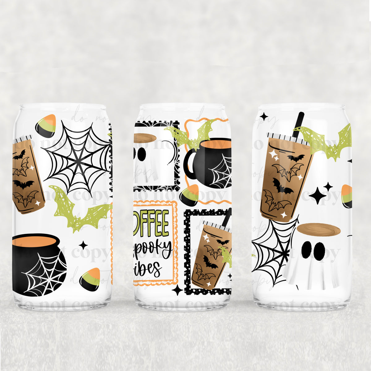 Coffee and spooky vibes (CSC) UV DTF WRAP