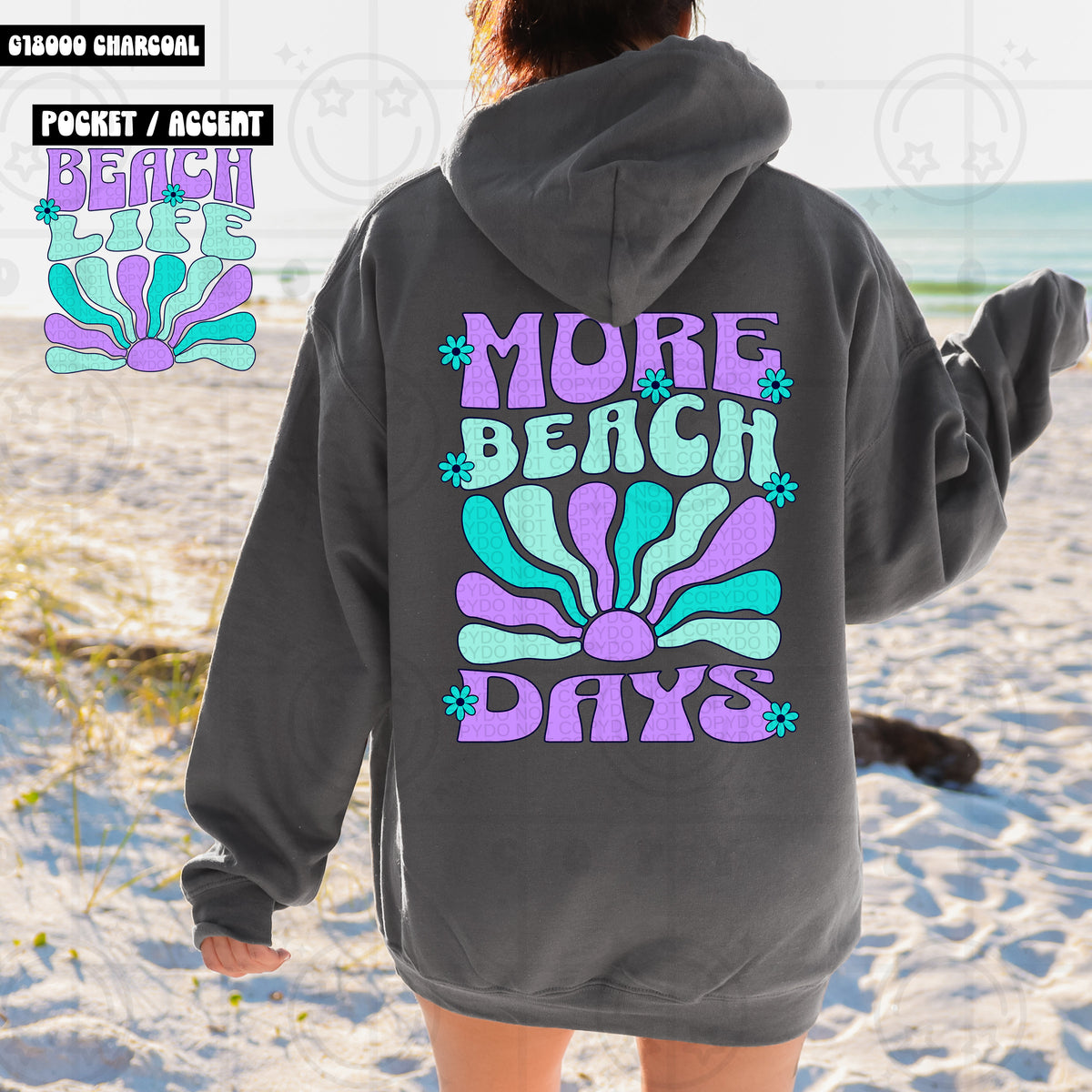 More beach days BACK (HW) 99471 DTF transfer