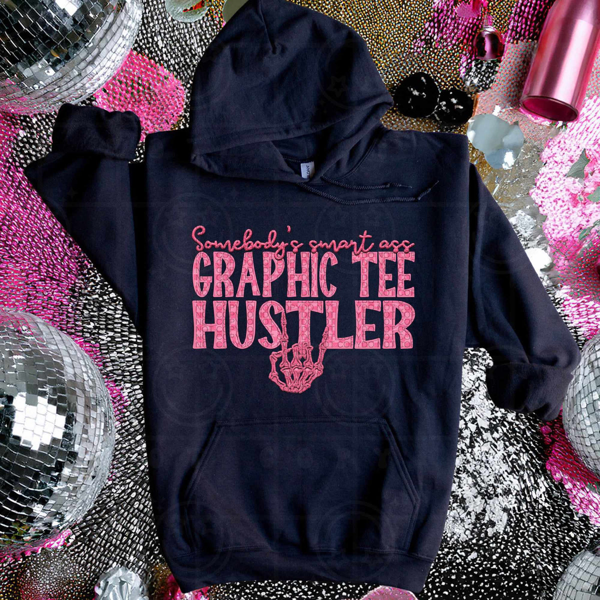 Somebody’s smart ass graphic tee hustler pink (HW) 75166 DTF transfer