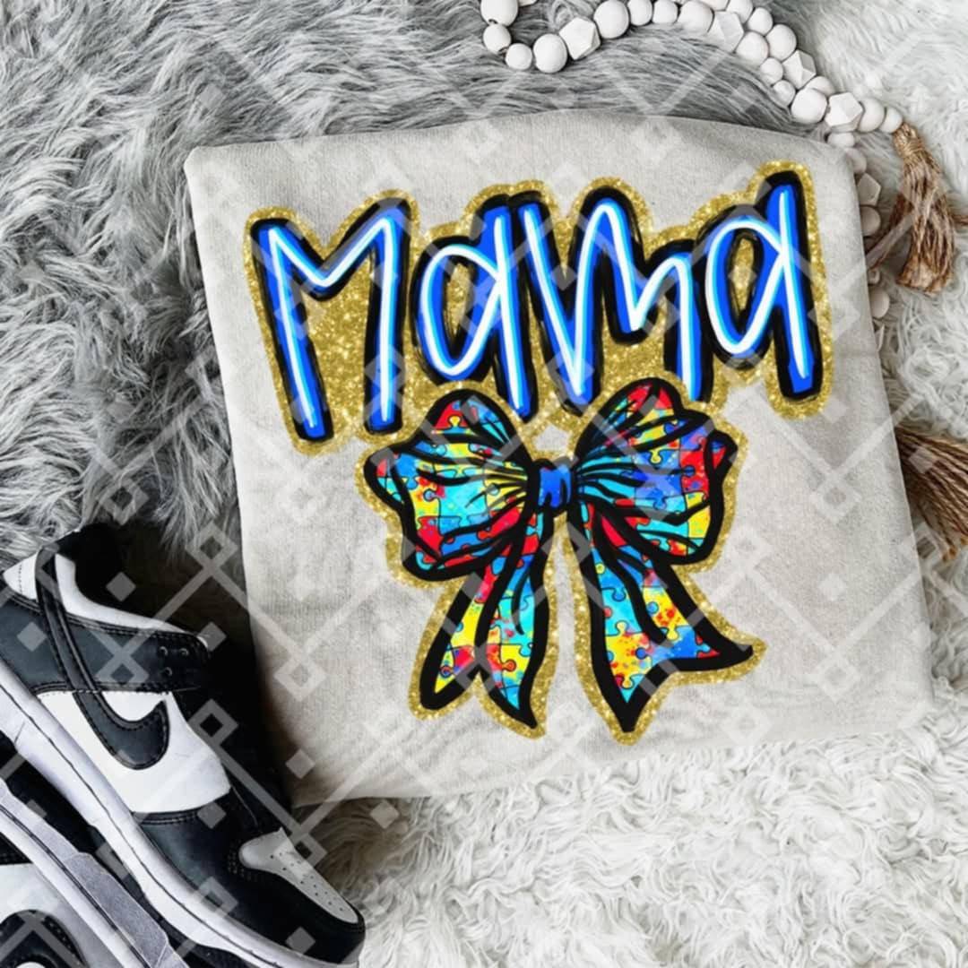 Mama autism bow (CRAFTI) 91101 DTF transfer