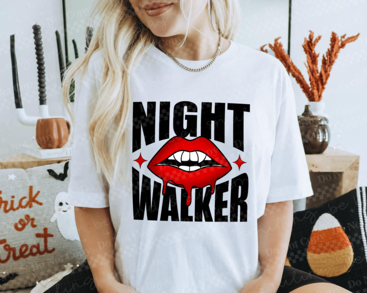 Night Walker vampire lips CMLD DTF transfer