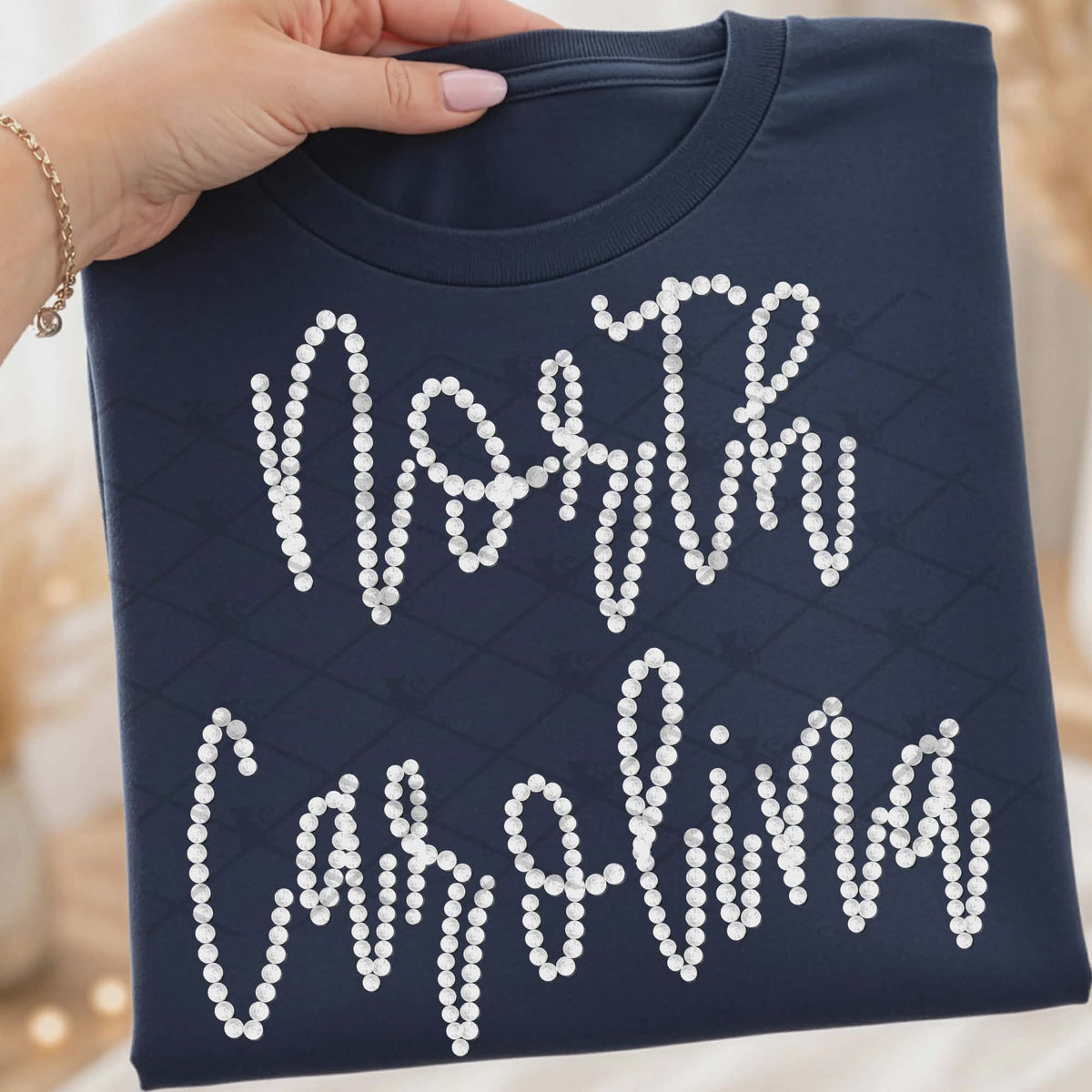 North Carolina faux beads (TTD) DTF Transfer