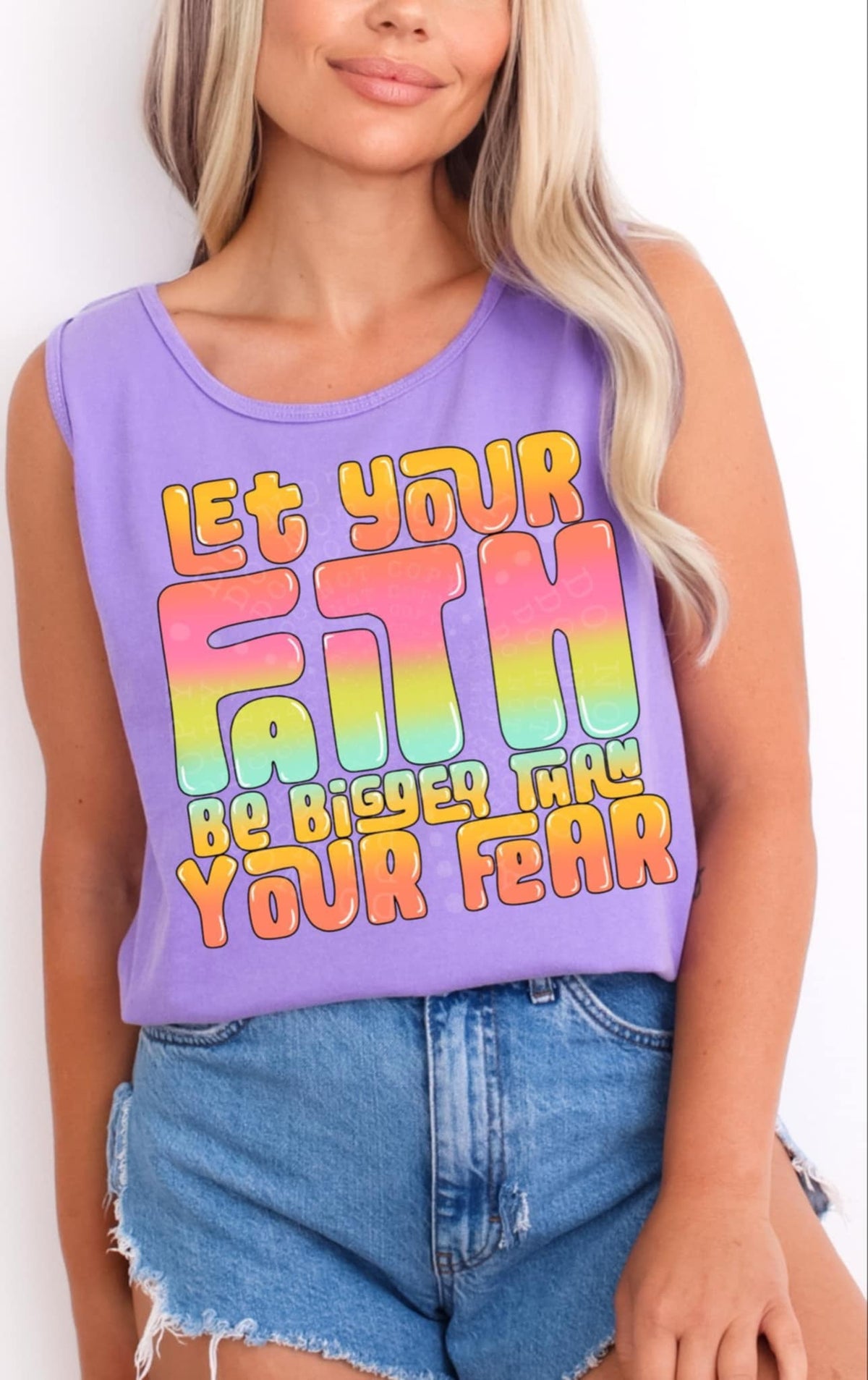 Let your faith be bigger than your fear 94417 DTF transfer