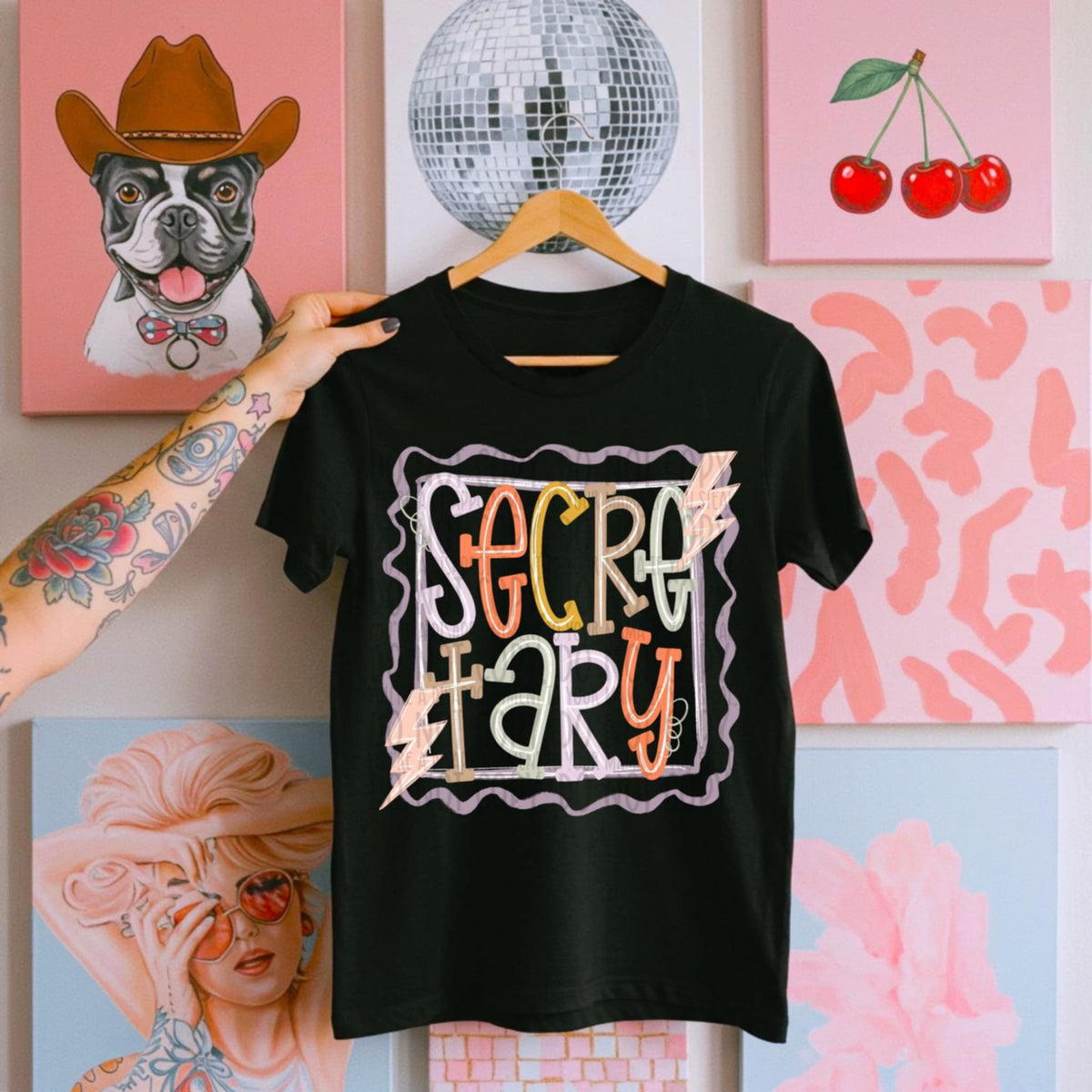 Secretary doodle stamp (SWD) 107490 DTF transfer