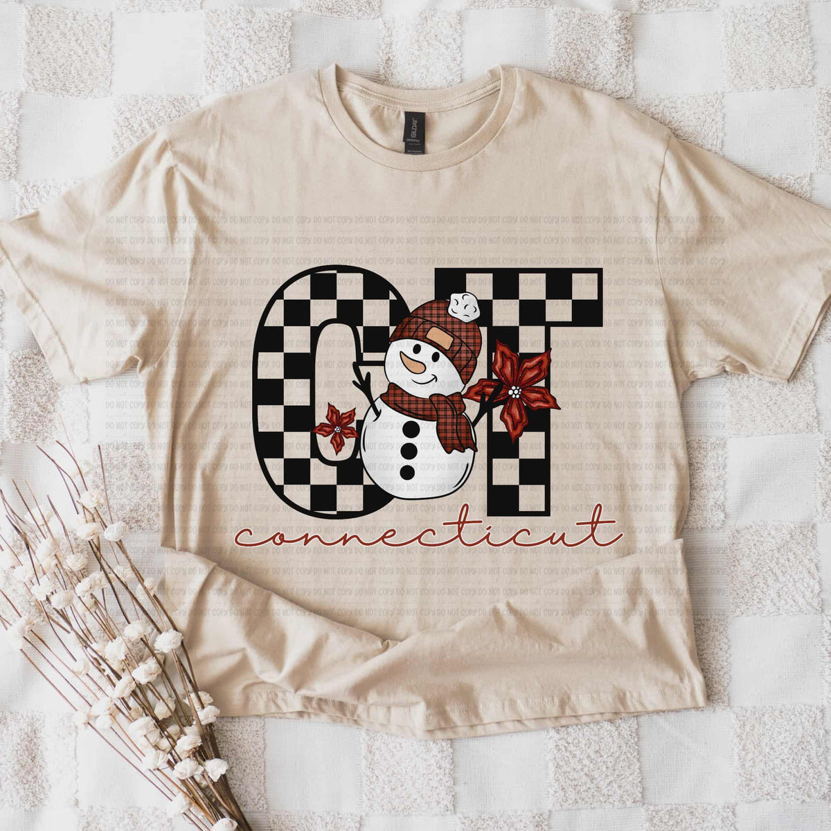 Connecticut snowman checker (REVEL) DTF Transfer