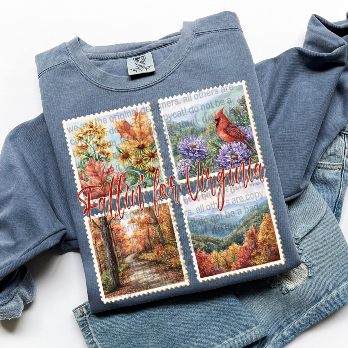 Falling For Virginia Fall Stamps (TTD) DTF transfer