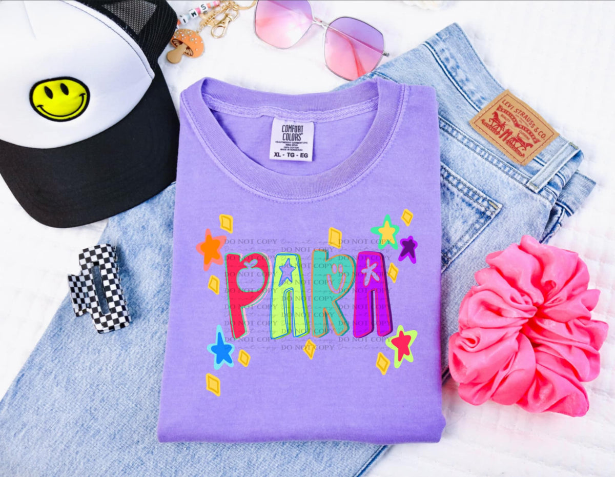 Para colorful stars 107600 DTF transfer