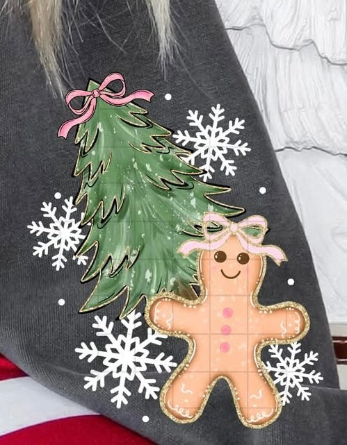 Baking Christmas Cheer pink SLEEVE (Linda) DTF Transfer
