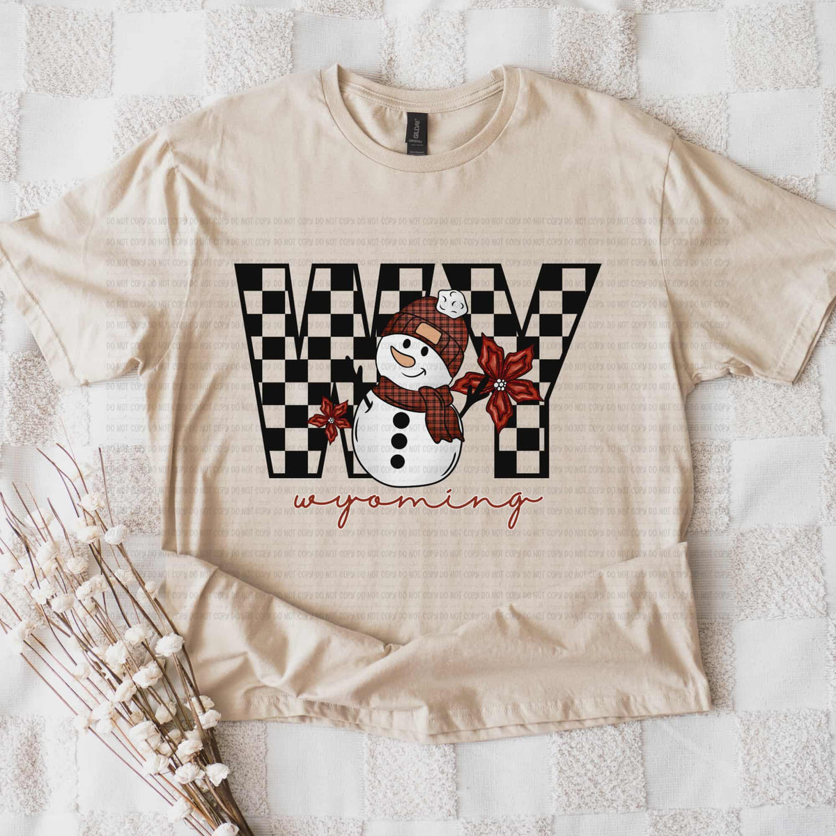 Wyoming snowman checker (REVEL) DTF Transfer