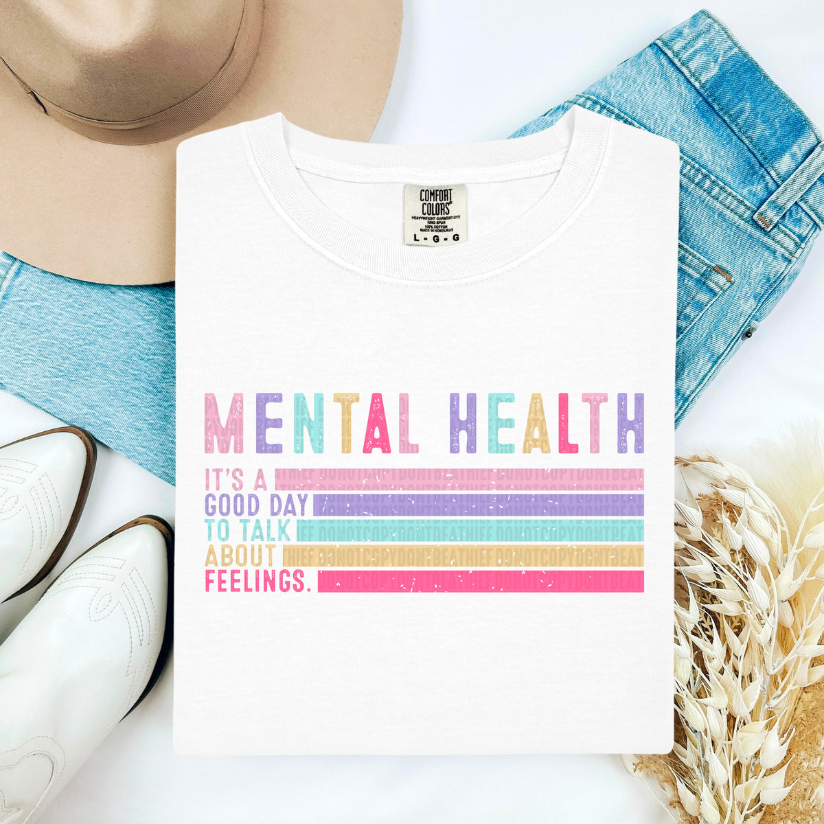 Mental health stripes 100162 DTF transfer