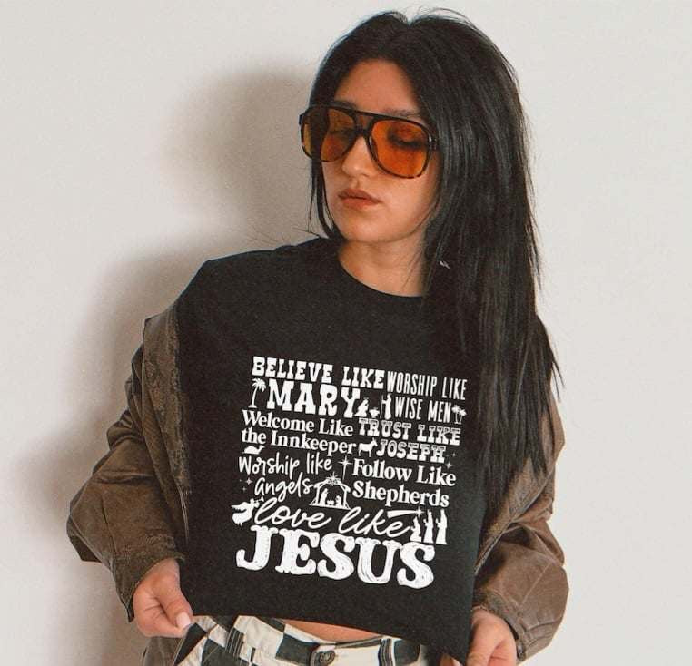 Believe like Mary worship like wise men WHITE 62178 DTF transfer