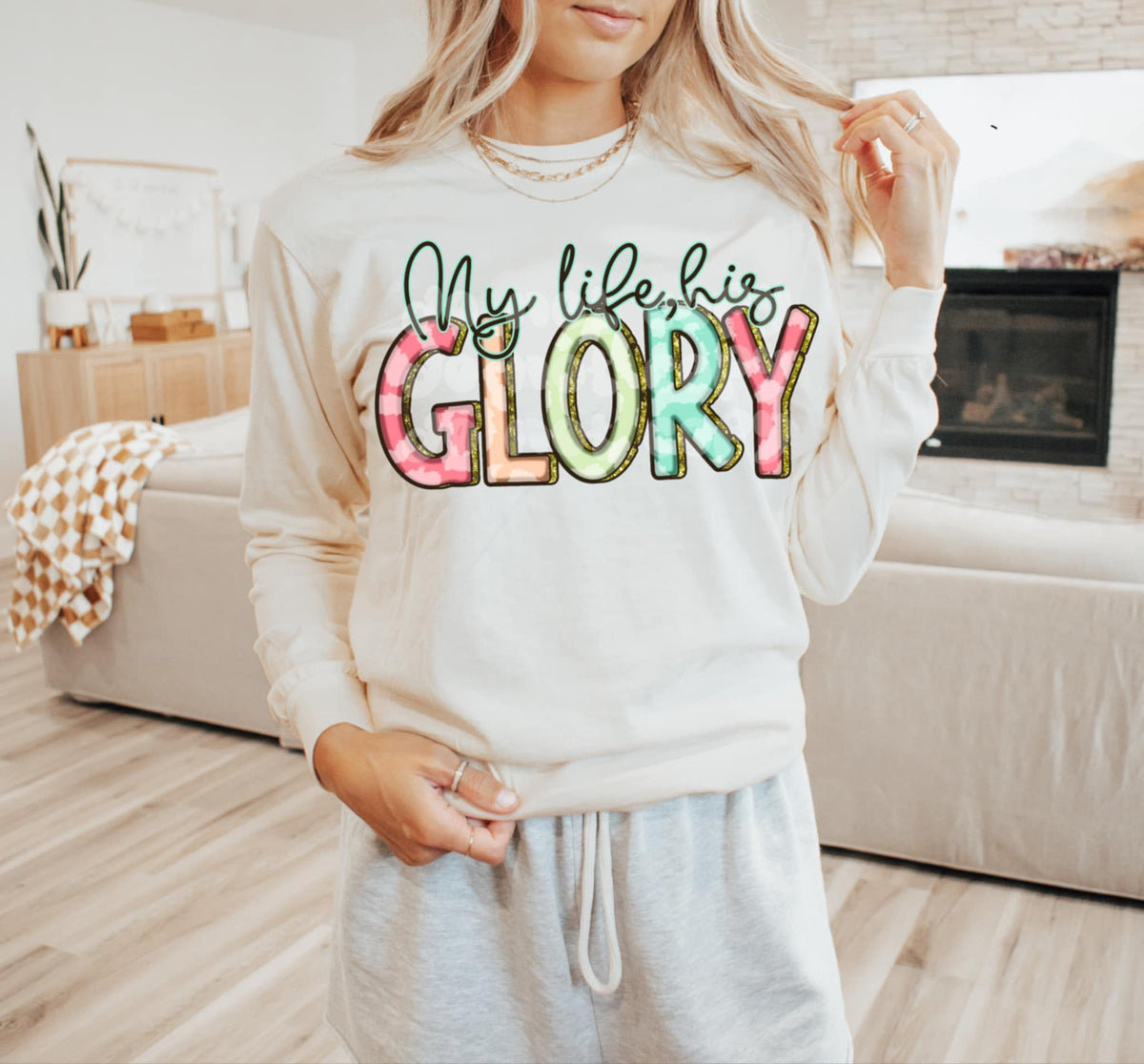 My life his glory 87067 DTF transfer