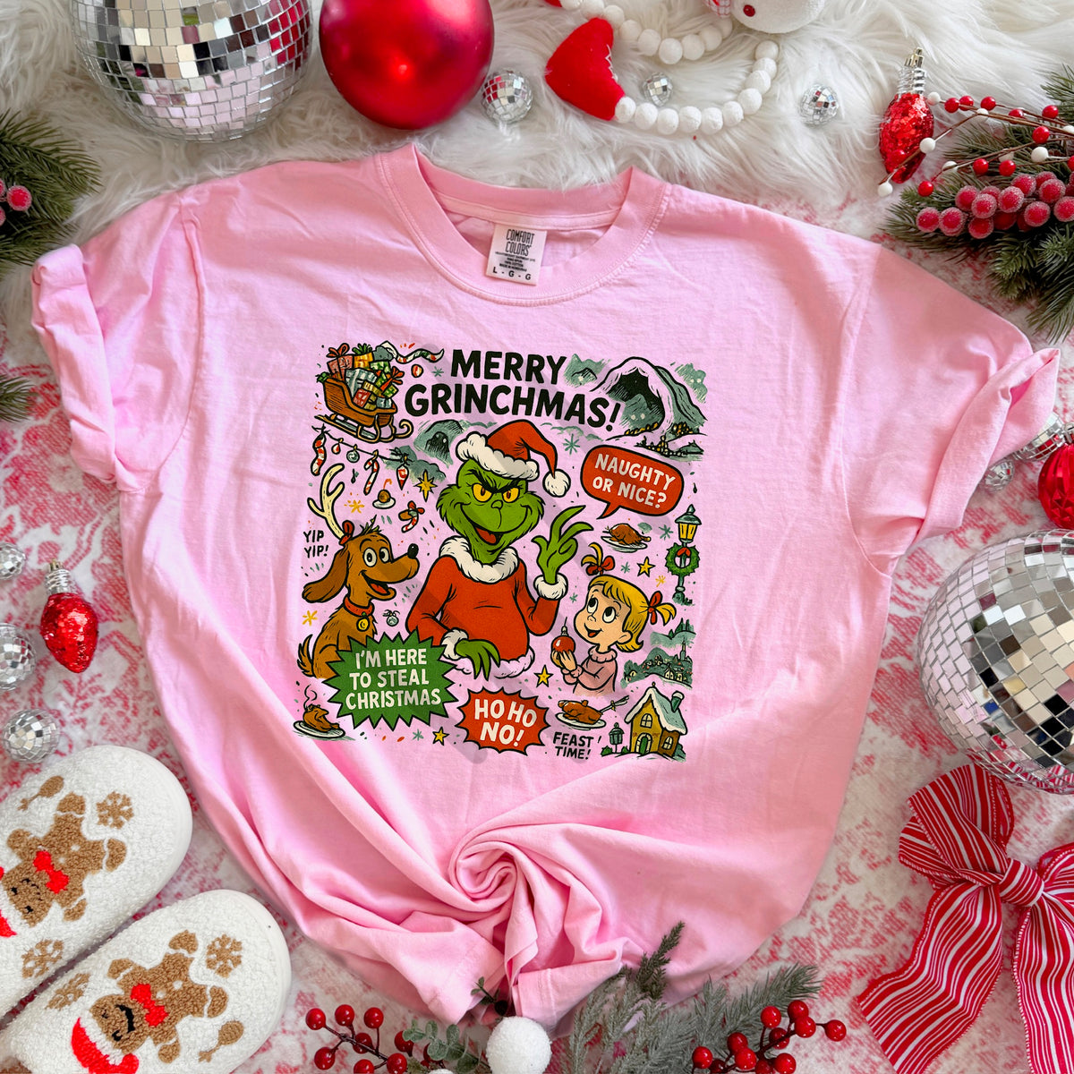 Merry Greenmas Collage 115120 DTF transfer