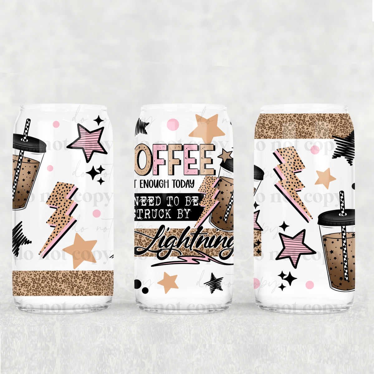 Coffee isn’t enough lightning (CSC) UV DTF WRAP