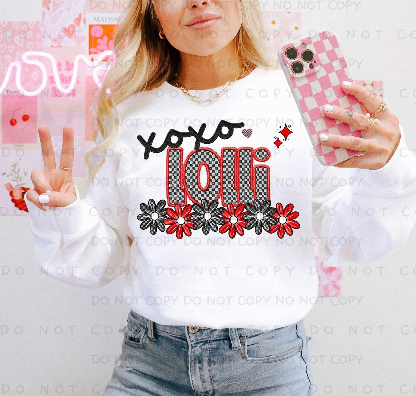 Xoxo lolli (caplinger) 77523 DTF transfer