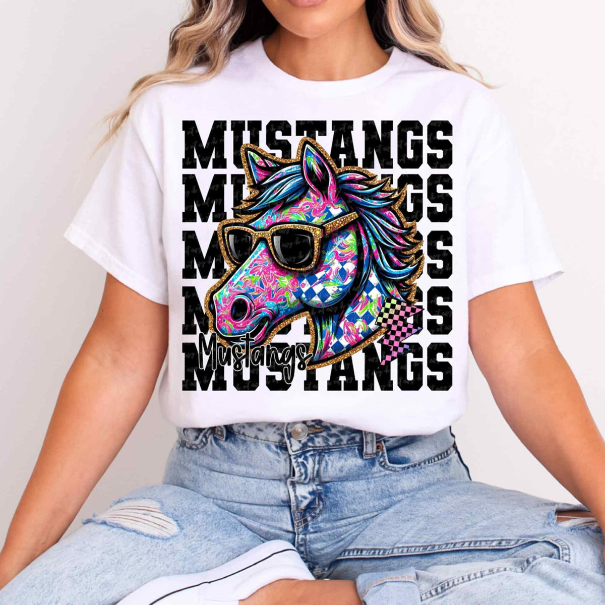 Mustangs Stacked Exclusive (Virgo) 109051 DTF transfer