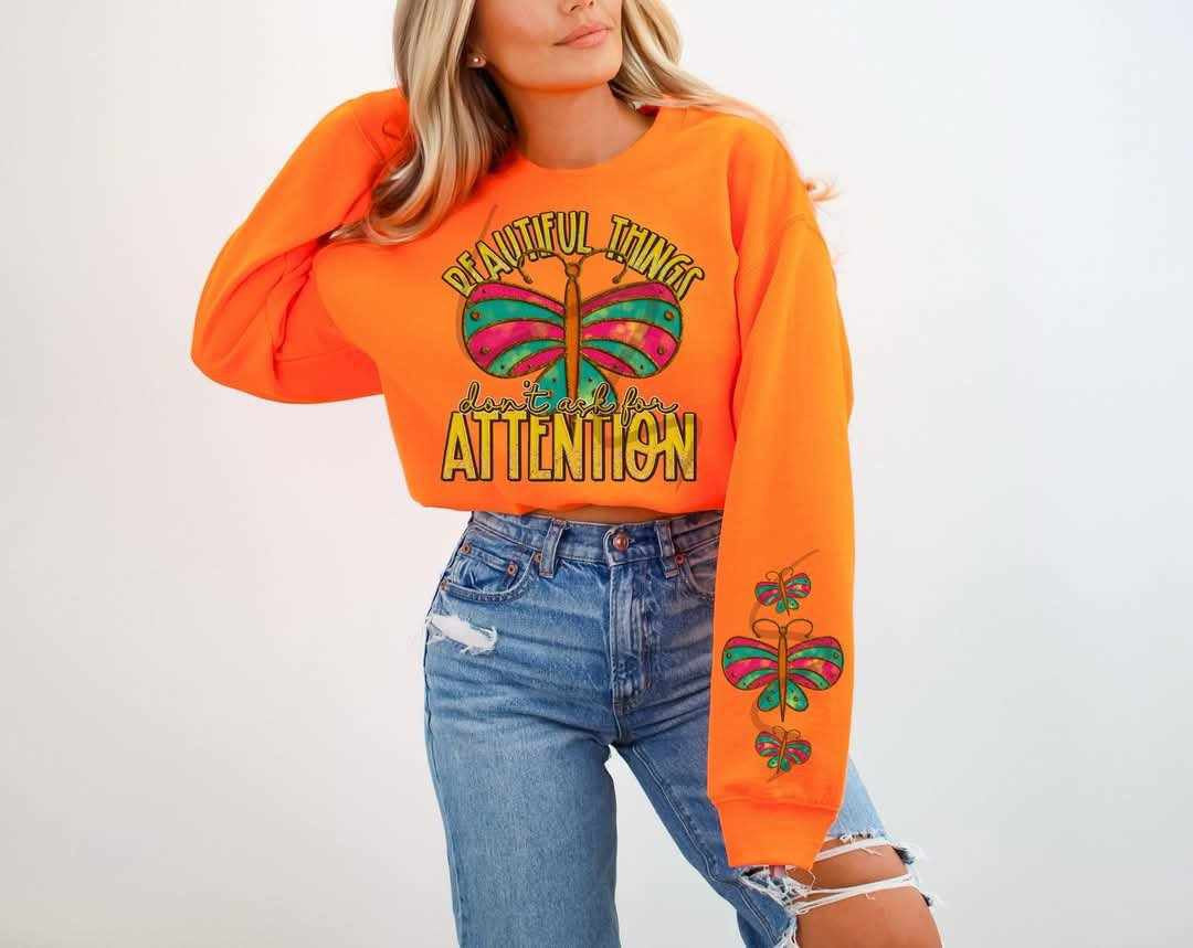 Beautiful things don’t ask for attention FRONT (C’s) 79469 DTF transfer