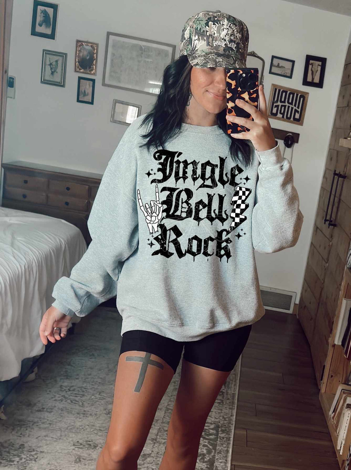 Jingle bell rock BLACK 64391 DTF transfer