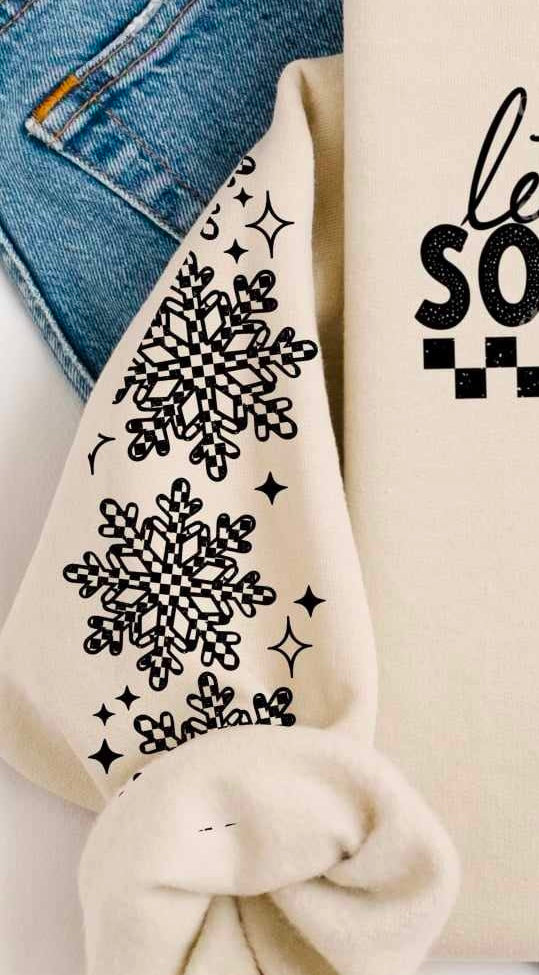 Let it snow somewhere else BLACK sleeve (CSC) 65591 DTF transfer